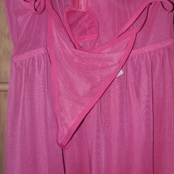DAISY FUENTES FUCHSIA FLIRTY BABYDOLL SET - Picture 3 of 7